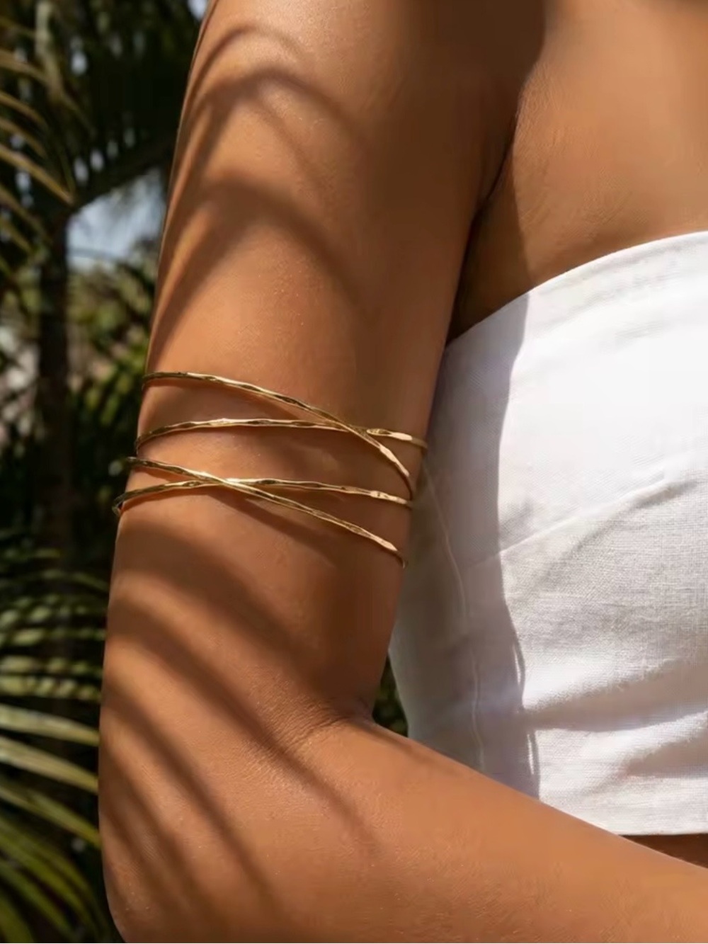 Gold Multi-Wrap Arm Cuff - Women’s Fashion Jewelry